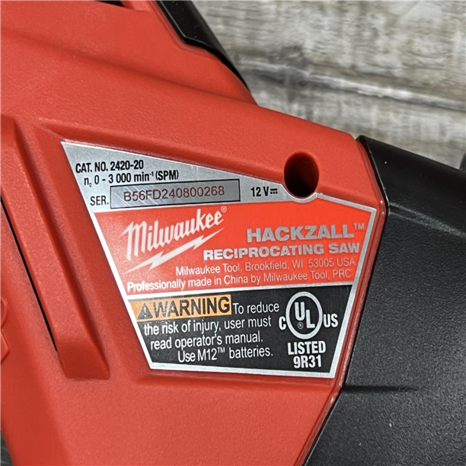 AS-IS MILWAUKEE M12 12V Lithium-Ion Cordless Combo Kit (5-Tool) with Two 1.5Ah Batteries, Charger & Tool Bag