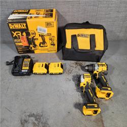 HOUSTON LOCATION - AS-IS DEWALT 20V MAX XR Cordless Drill/Driver, ATOMIC Impact Driver 2 Tool Combo Kit, (2) 2.0Ah Batteries, Charger, and Bag