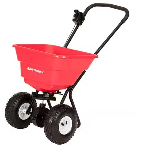 DALLAS LOCATION - 80 lbs. Estate Grade Spreader with Pneumatic Wheels -  PALLET  (  9  UNITS  )