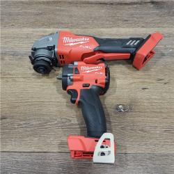 AS-IS M18 FUEL 18V Lithium-Ion Brushless Cordless Grinder & 3/8 in. Impact Wrench Combo Kit (2-Tool) W/ Two 5Ah Batteries