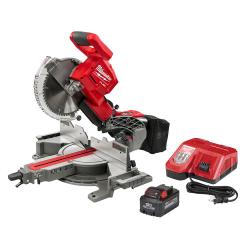 As-Is Milwaukee M18 FUEL 18V 10 in. Lithium-Ion Brushless Cordless Dual Bevel Sliding Compound Miter Saw Kit with One 8.0 Ah Battery