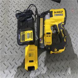 Houston location AS-IS DEWALT ATOMIC 20V MAX Lithium Ion Cordless 23 Gauge Pin Nailer Kit with 2.0Ah Battery and Charger