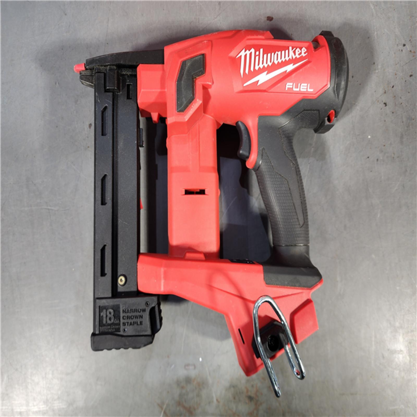 HOUSTON LOCATION - AS-IS M18 FUEL 18-Volt Lithium-Ion Brushless Cordless 18-Gauge 1/4 in. Narrow Crown Stapler (Tool-Only)