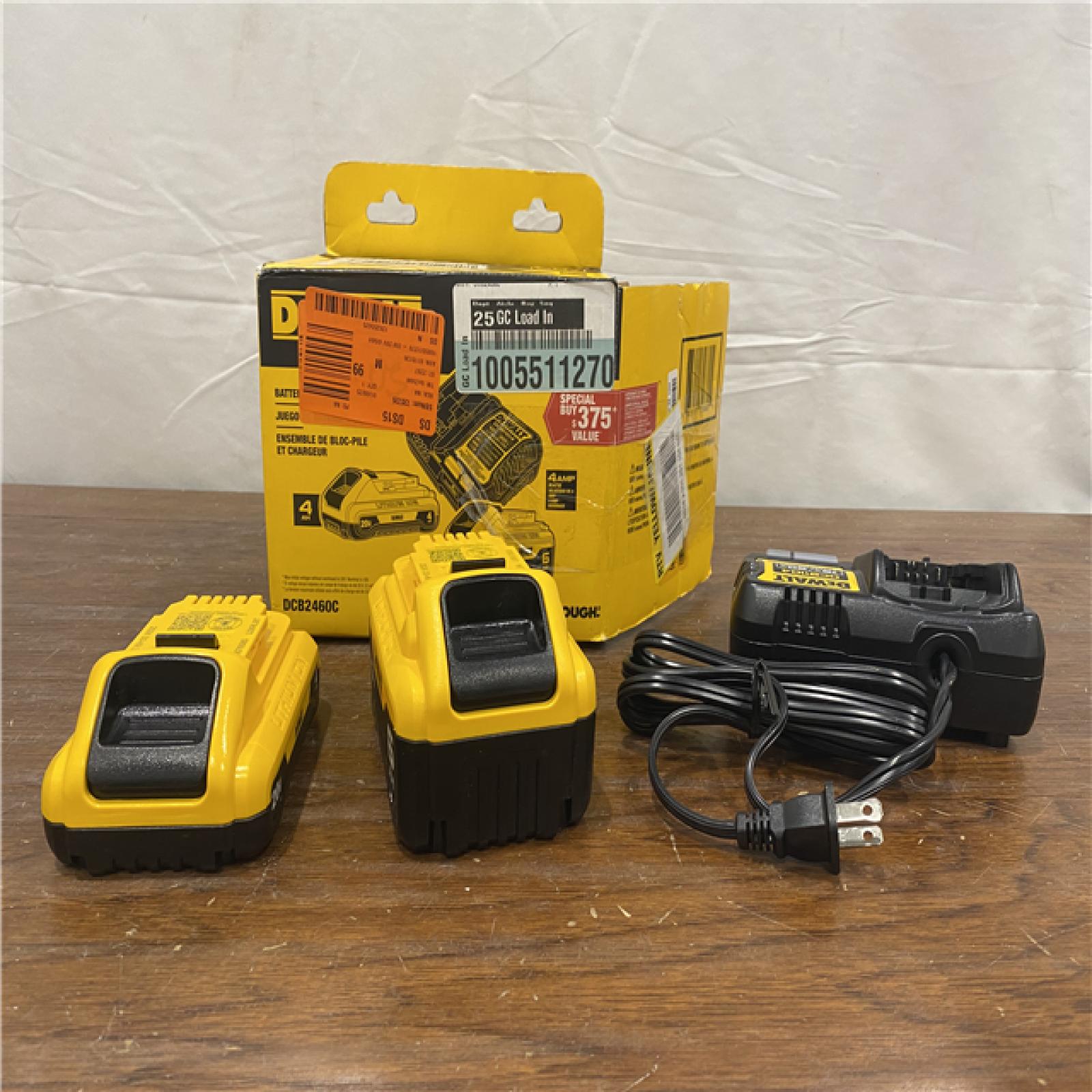 AS-IS DEWALT 20V MAX Lithium-Ion 6.0Ah and 4.0Ah Battery and Charger Starter Kit