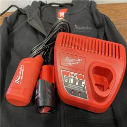 AS-ISMilwaukee 306B-21L 12V Heated Hoodie Kit Black (Large) with 2.0Ah Lithium Ion Battery & Charger