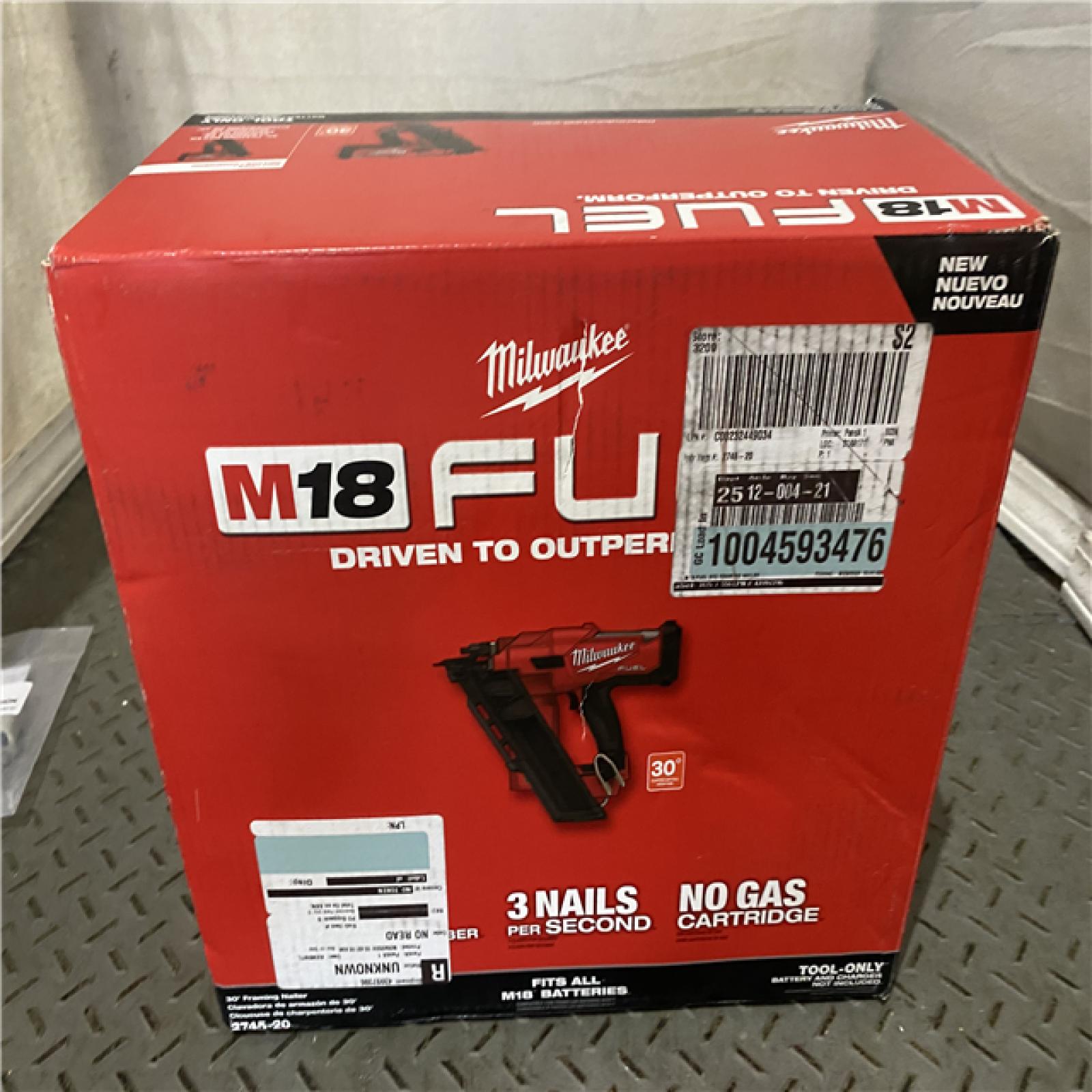 Houston location AS-IS MILWAUKEE M18 FUEL 3-1/2 in. 18-Volt 30-Degree Lithium-Ion Brushless Cordless Framing Nailer (Tool-Only)