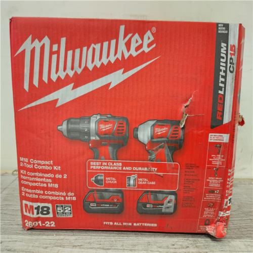 Phoenix Location Milwaukee M18 18V Lithium-Ion Cordless Drill Driver/Impact Driver Combo Kit (2-Tool) W/ Two 1.5Ah Batteries, Charger Tool Bag