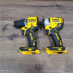 AS-IS DEWALT 20V MAX XR Hammer Drill and ATOMIC Impact Driver 2 Tool Cordless Combo Kit with (2) 4.0Ah Batteries, Charger, and Bag