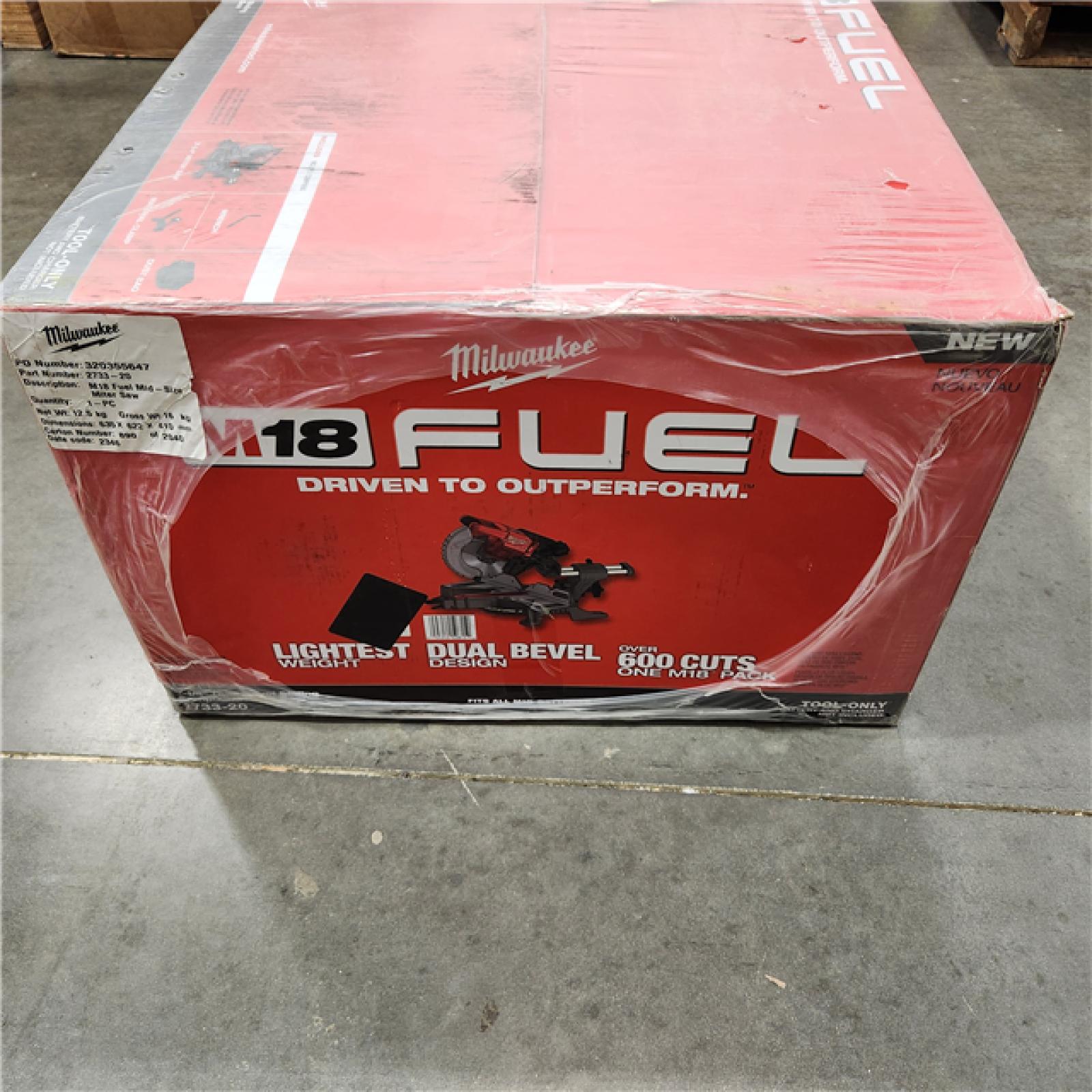 NEW! Milwaukee M18 FUEL 7-1/4 in. Cordless Brushless Dual-Bevel Sliding Compound Miter Saw Tool Only