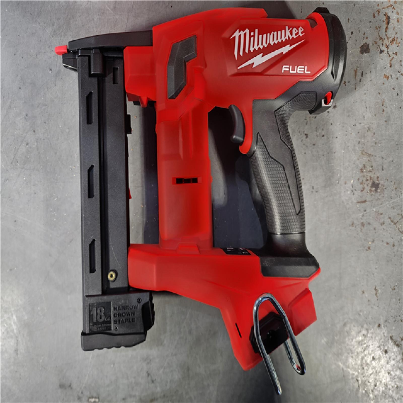 HOUSTON LOCATION - AS-IS (APPEARS LIKE NEW) M18 FUEL 18-Volt Lithium-Ion Brushless Cordless 18-Gauge 1/4 in. Narrow Crown Stapler (Tool-Only)