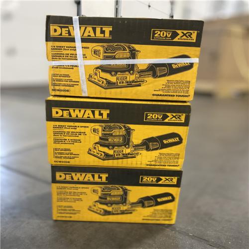 NEW! - DEWALT 20V MAX XR Cordless Brushless 1/4 Sheet Variable Speed Sander (Tool Only) - (3 UNITS)