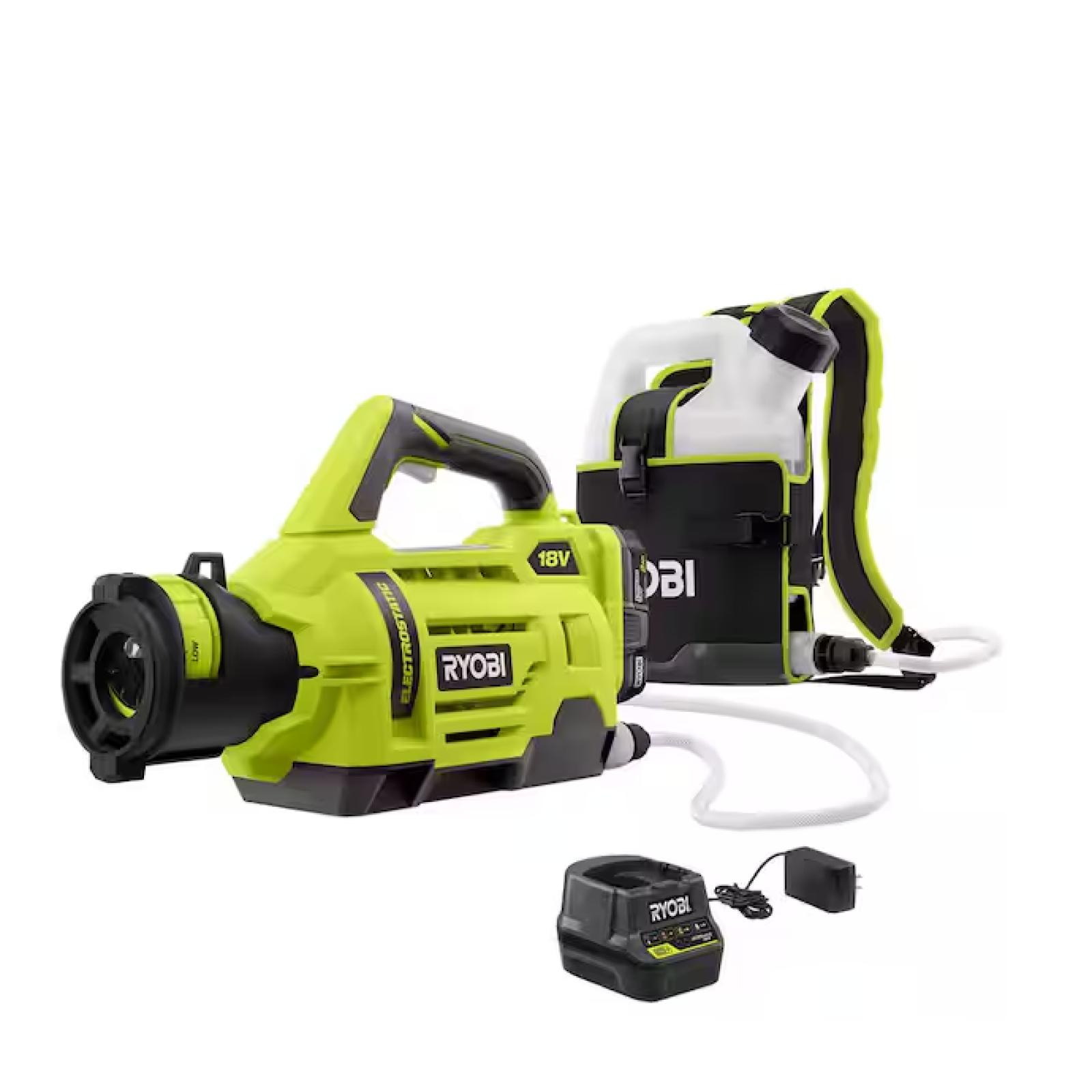 NEW! - RYOBI ONE+ 18V Cordless Electrostatic 1 Gal. Sprayer Kit with (2) 2.0 Ah Batteries and (1) Charger - (2 UNITS)