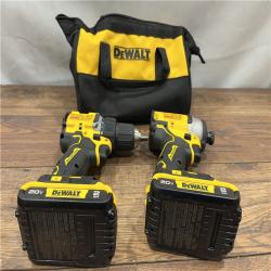 AS IS DEWALT ATOMIC 20-Volt MAX Lithium-Ion Cordless Combo Kit (2-Tool) with (2) 2.0Ah Batteries, Charger and Bag