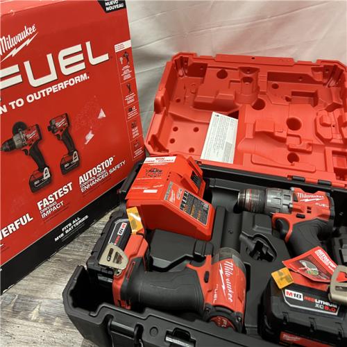 AS-IS Milwaukee M18 FUEL 18V Lithium-Ion Brushless Cordless Hammer Drill and Impact Driver Combo Kit (2-Tool) with 2 Batteries