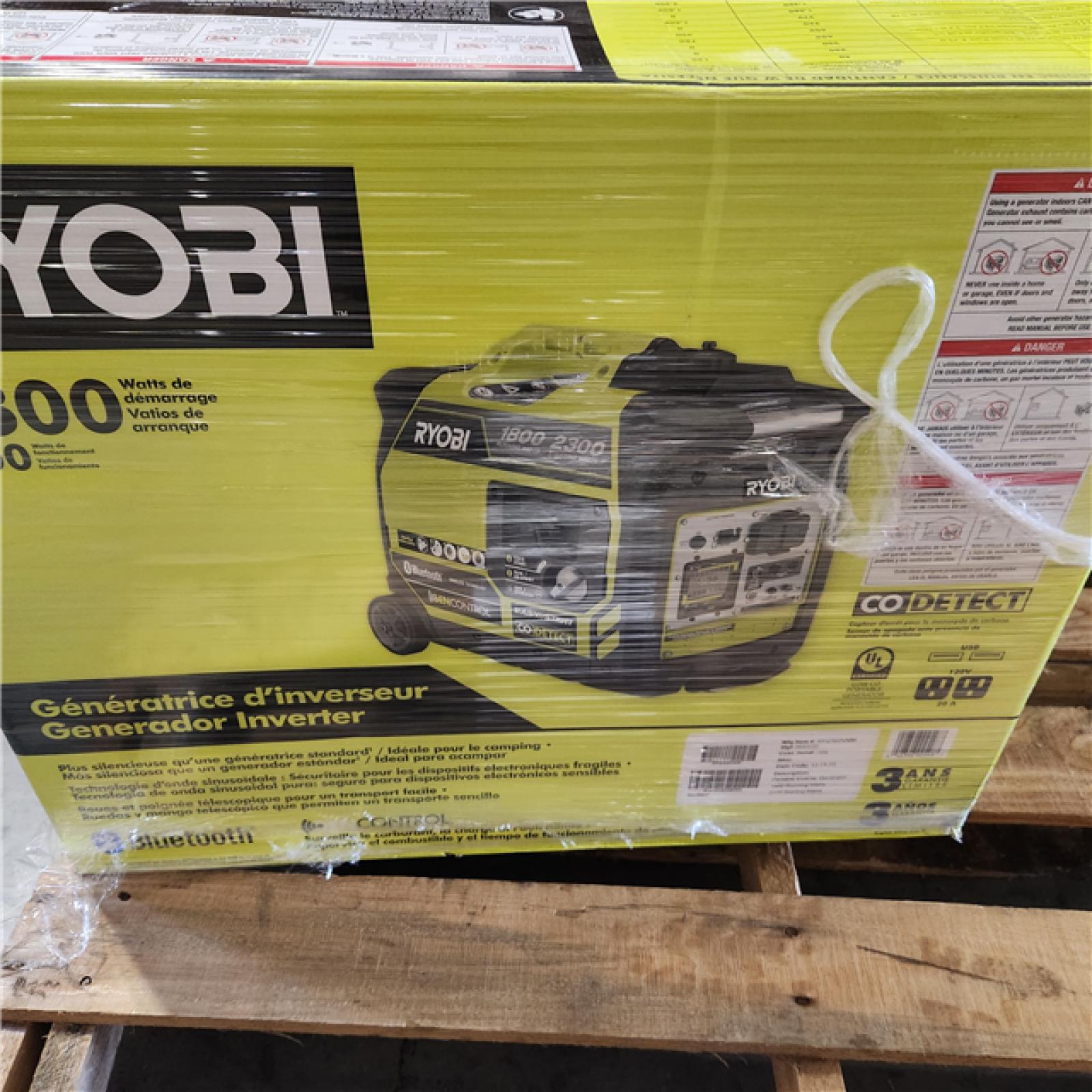 Dallas Location - As-Is Ryobi 2300 WATT BLUETOOTH INVERTER GENERATOR (Lot Of 2)