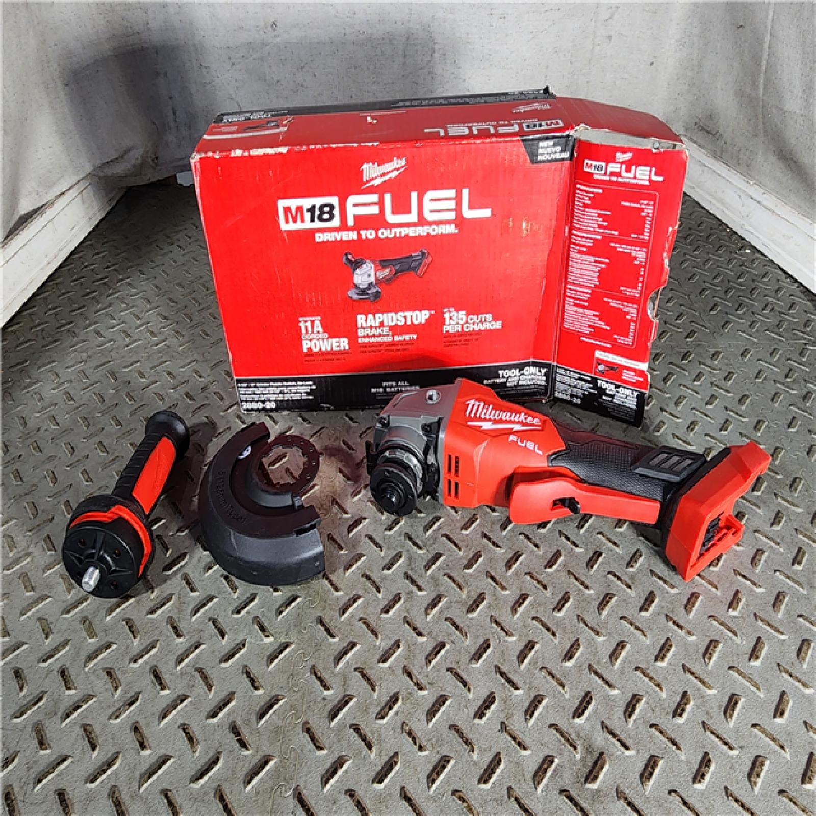 HOUSTON LOCATION - AS-IS Milwaukee 2880-20 M18 FUEL 18-Volt Lithium-Ion Brushless Cordless 4-1/2 in./5 in. Grinder W/Paddle Switch (Tool-Only)