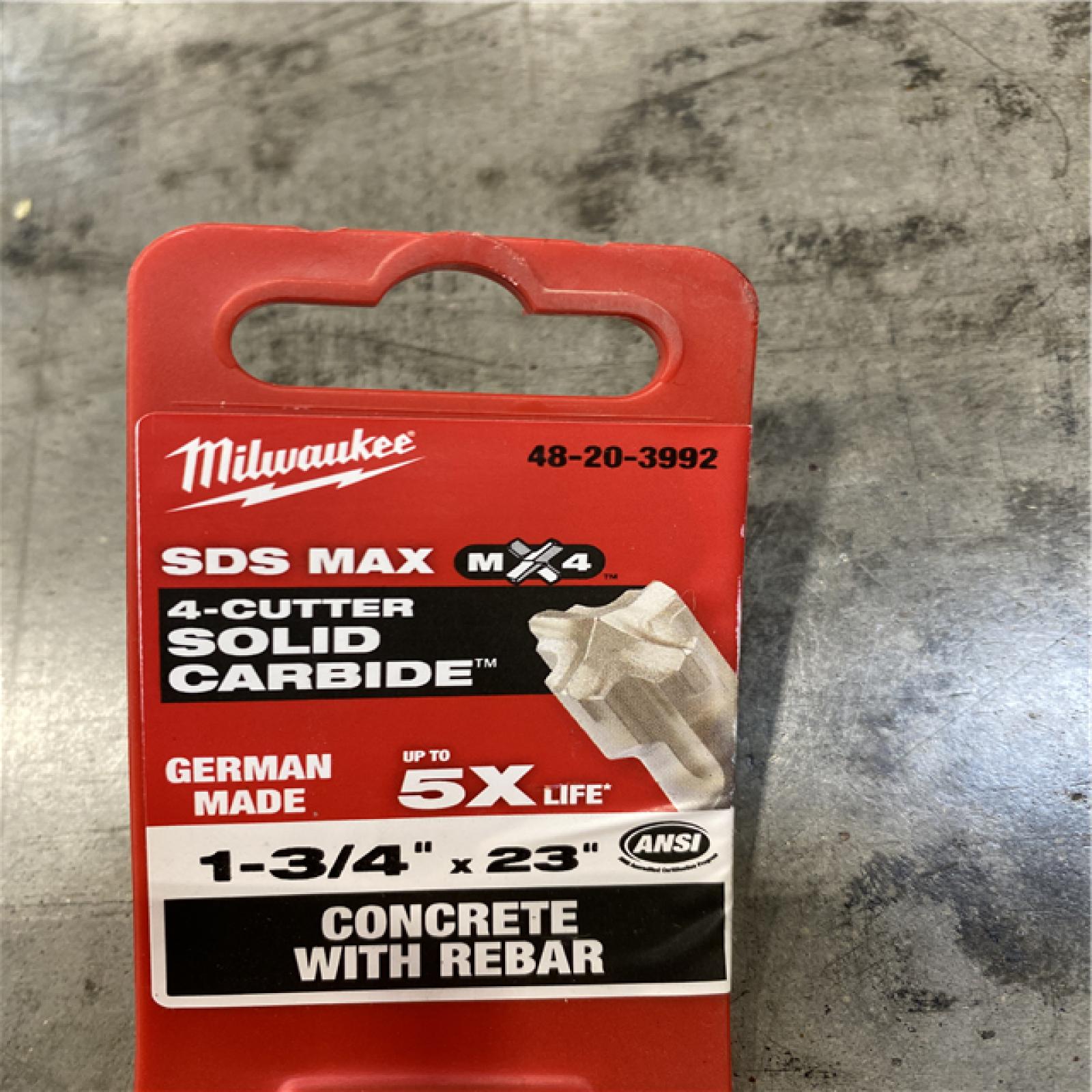 NEW! Milwaukee 1-3/4 in. x 23 in. 4-Cutter SDS-MAX Carbide Drill