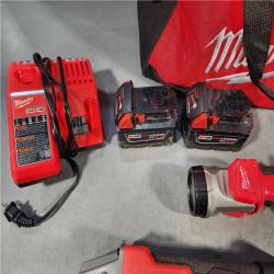 HOUSTON LOCATION - AS-IS MILWAUKEE 4 TOOL COMBO KIT W/ (2) BATTERY & CHARGER