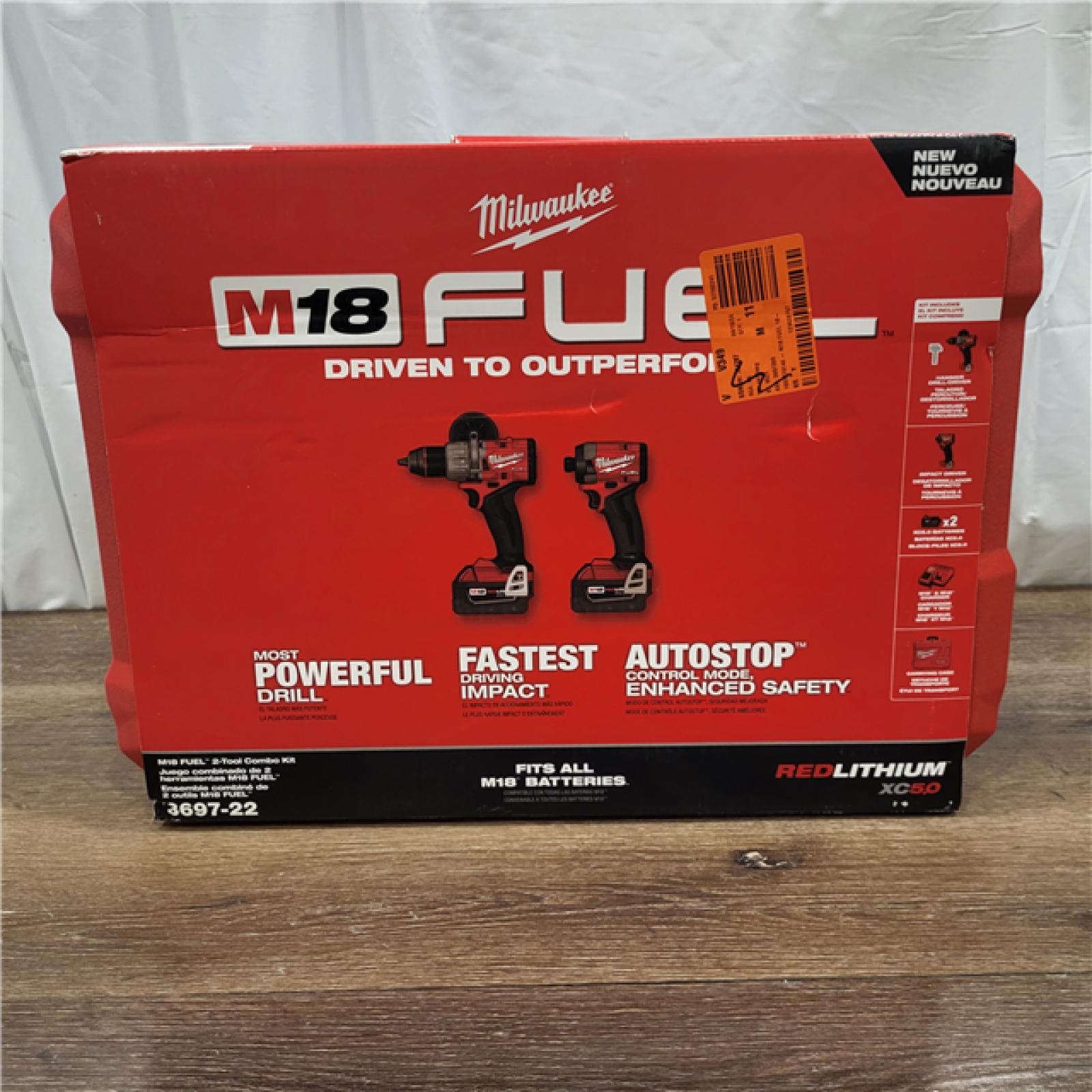 AS-IS M18 FUEL 18V Lithium-Ion Brushless Cordless Hammer Drill and Impact Driver Combo Kit (2-Tool) with 2 Batteries