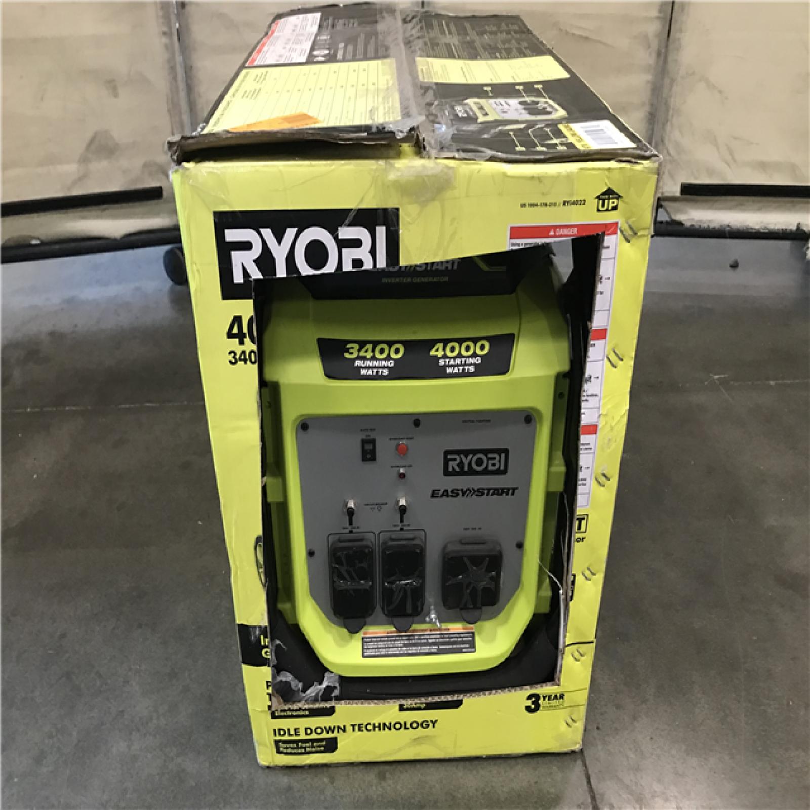 California AS-IS Ryobi 3400 Running Watt 4000 Starting Watt Power Inverter Generator