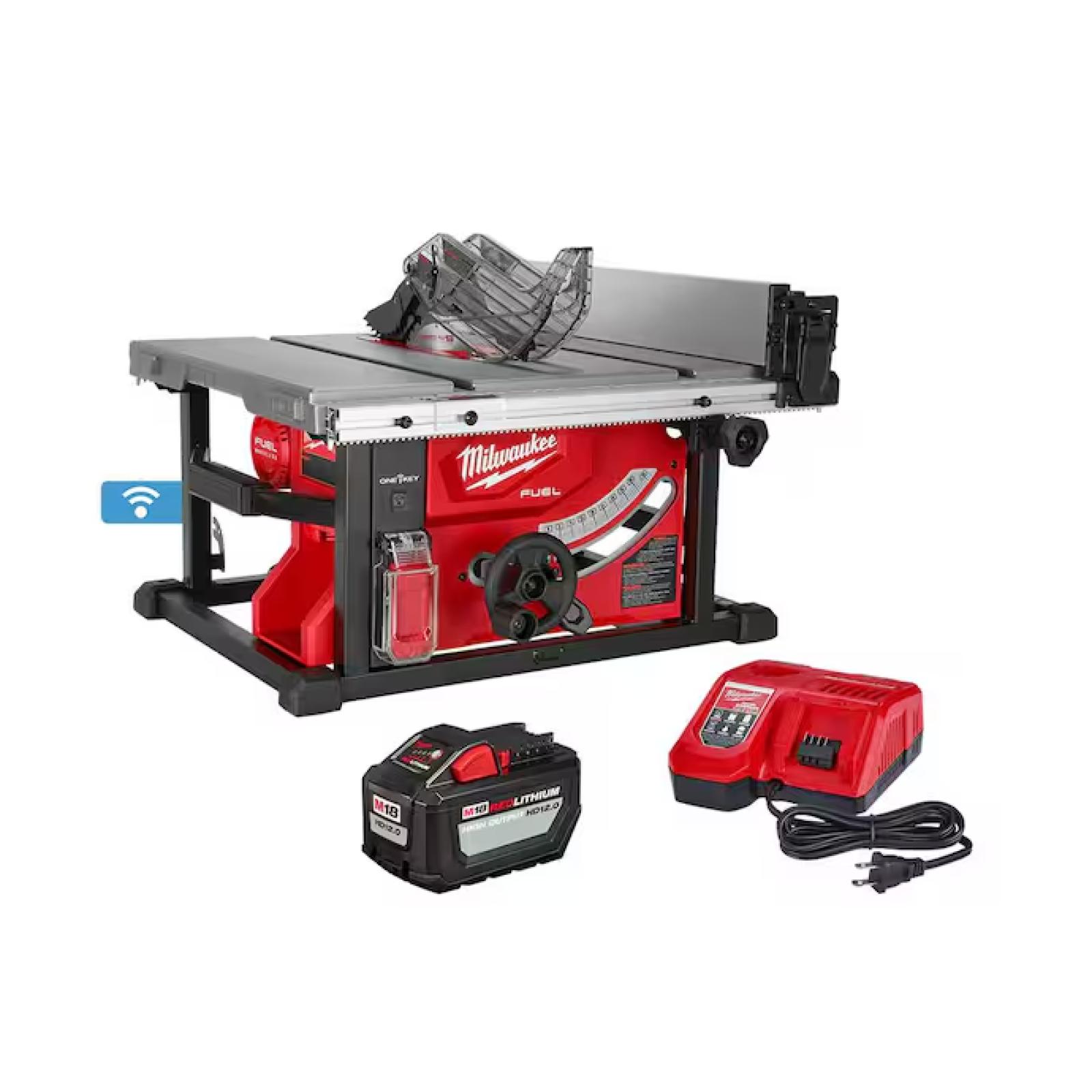 NEW! - Milwaukee M18 FUEL ONE-KEY 18- volt Lithium-Ion Brushless Cordless 8-1/4 in. Table Saw Kit W/(1) 12.0Ah Battery & Rapid Charger