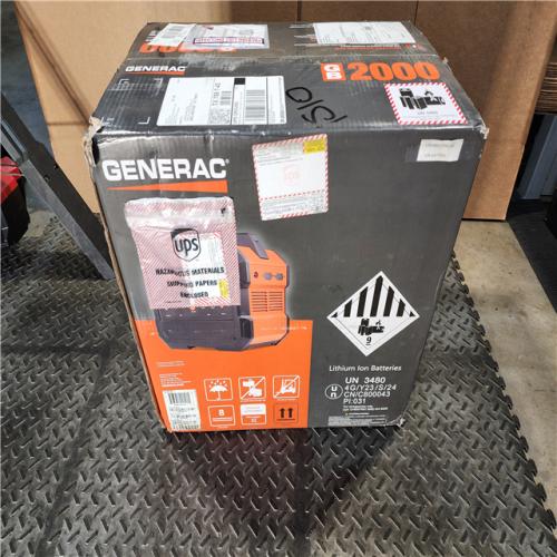 HOUSTON LOCATION - AS-IS (APPEARS LIKE NEW) Generac 8026 GB2000 2106Wh Portable Power Station with Lithium-Ion NMC Battery Power & Fast Solar Charging Built-in MPPT Controller