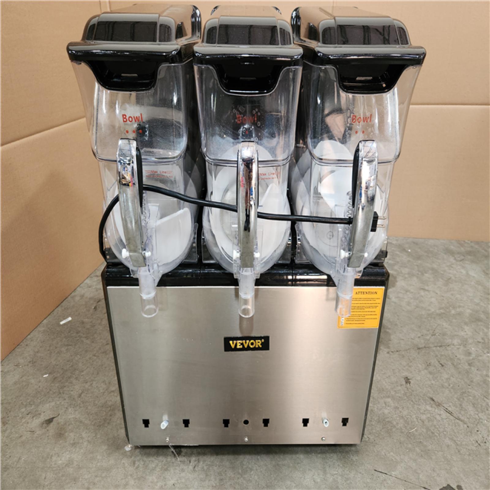 Phoenix Location VEVOR 110V Slushy Machine 30L Triple Bowl Margarita Frozen Drink Maker 800W Automatic Clean Day and Night Modes for Supermarkets Cafes Restaurants Snack Bars Commercial Use