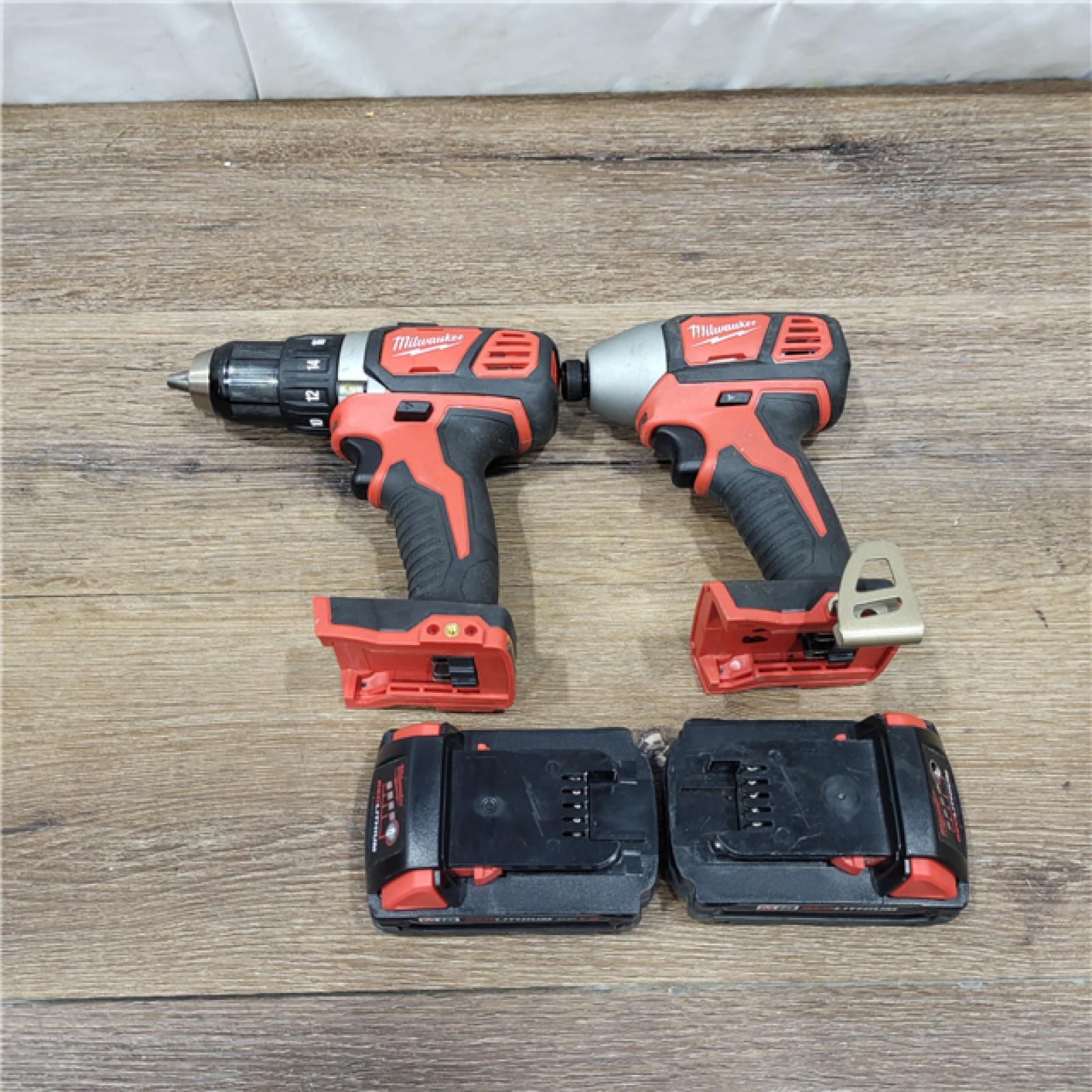 AS-IS M18 18V Lithium-Ion Brushless Cordless Compact Drill/Impact Combo Kit (2-Tool) W/(2) 2.0 Ah Batteries, Charger & Bag