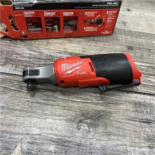 AS-IS Milwaukee 2567-20 M12 FUEL Brushless Lithium-Ion 3/8 in. Cordless High Speed Ratchet (Tool Only)