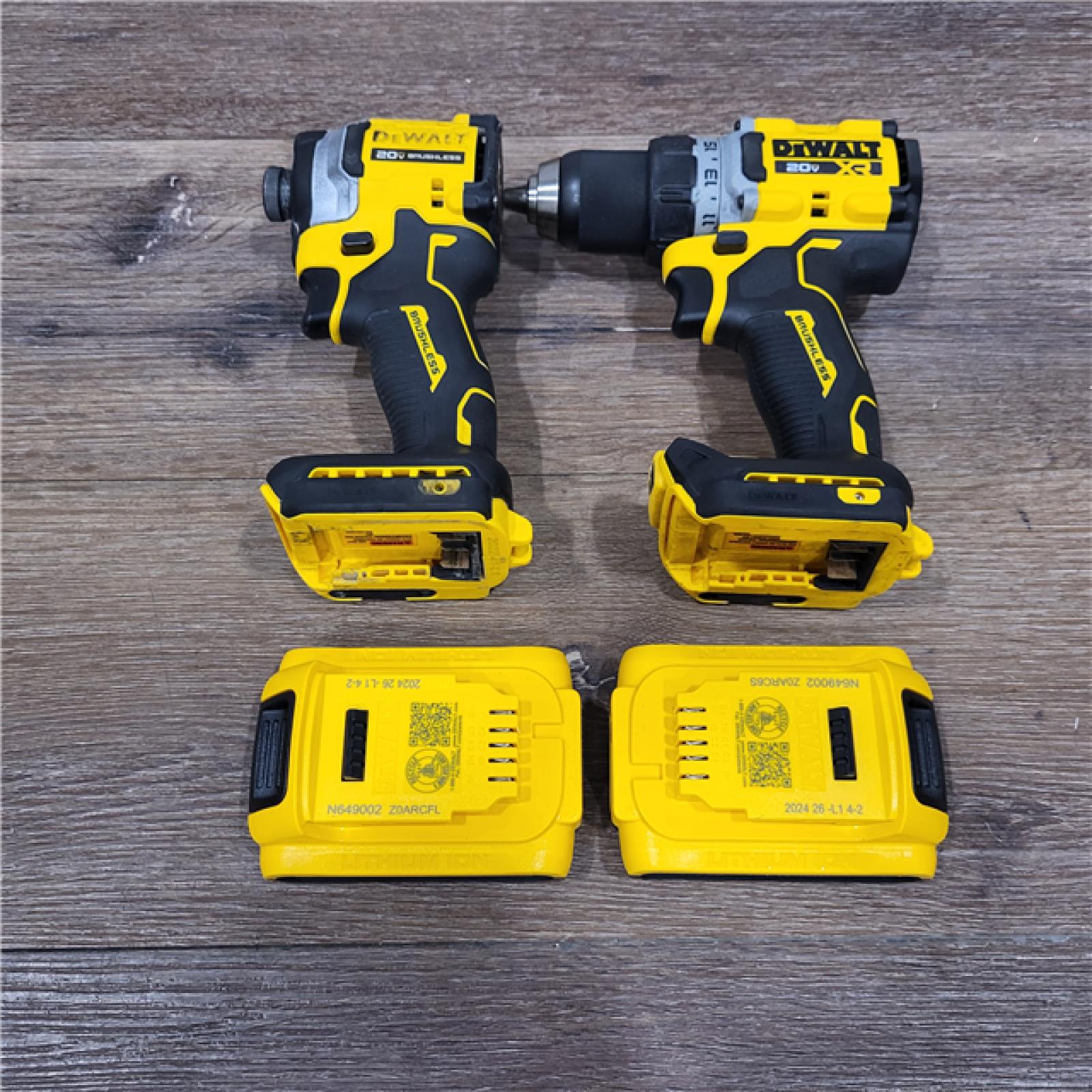 AS-IS 20V MAX XR Cordless Drill/Driver, ATOMIC Impact Driver 2 Tool Combo Kit, (2) 2.0Ah Batteries, Charger, and Bag