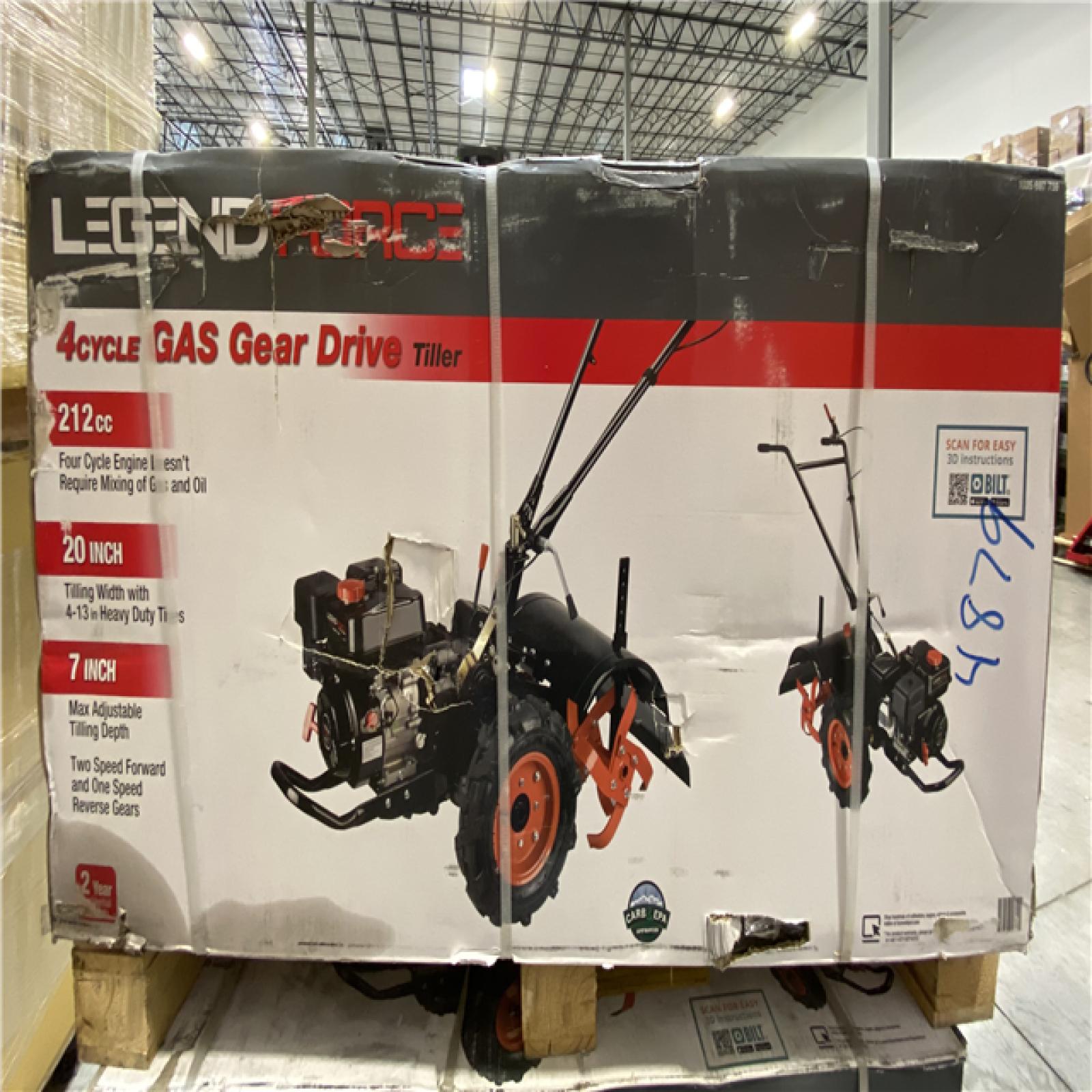 DALLAS LOCATION - Legend Force 20 in. 212 cc Gas Rear Tine Tiller, Forward/Reverse