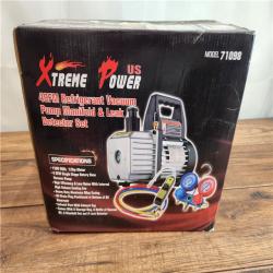 AS-IS XtremepowerUS Premium 4CFM Air Vacuum Pump HVAC a/C Refrigeration Kit AC