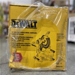 DALLAS LOCATION - DEWALT 15 Amp Corded 12 in. Double Bevel Sliding Compound Miter Saw, Blade Wrench and Material Clamp