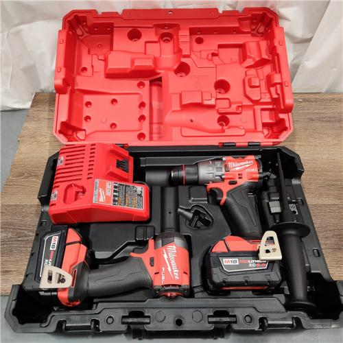 AS-IS Milwaukee M18 FUEL 18V Lithium-Ion Brushless Cordless Hammer Drill and Impact Driver Combo Kit (2-Tool) with 2 Batteries