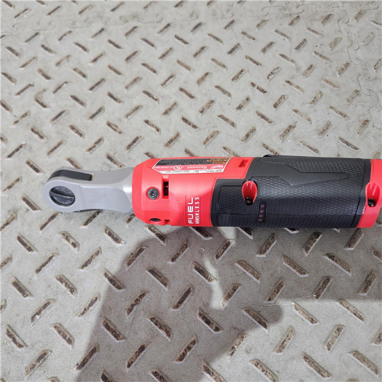 Houston location AS-IS MILWUAKEE M12 FUEL 12V Lithium-Ion Brushless Cordless High Speed 1/4 in. Ratchet (Tool-Only)