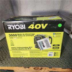 Houston location AS-IS RYOBI 40V 1800-Watt Portable Battery Power Station Inverter Generator and 4-Port Charger (Tool Only)