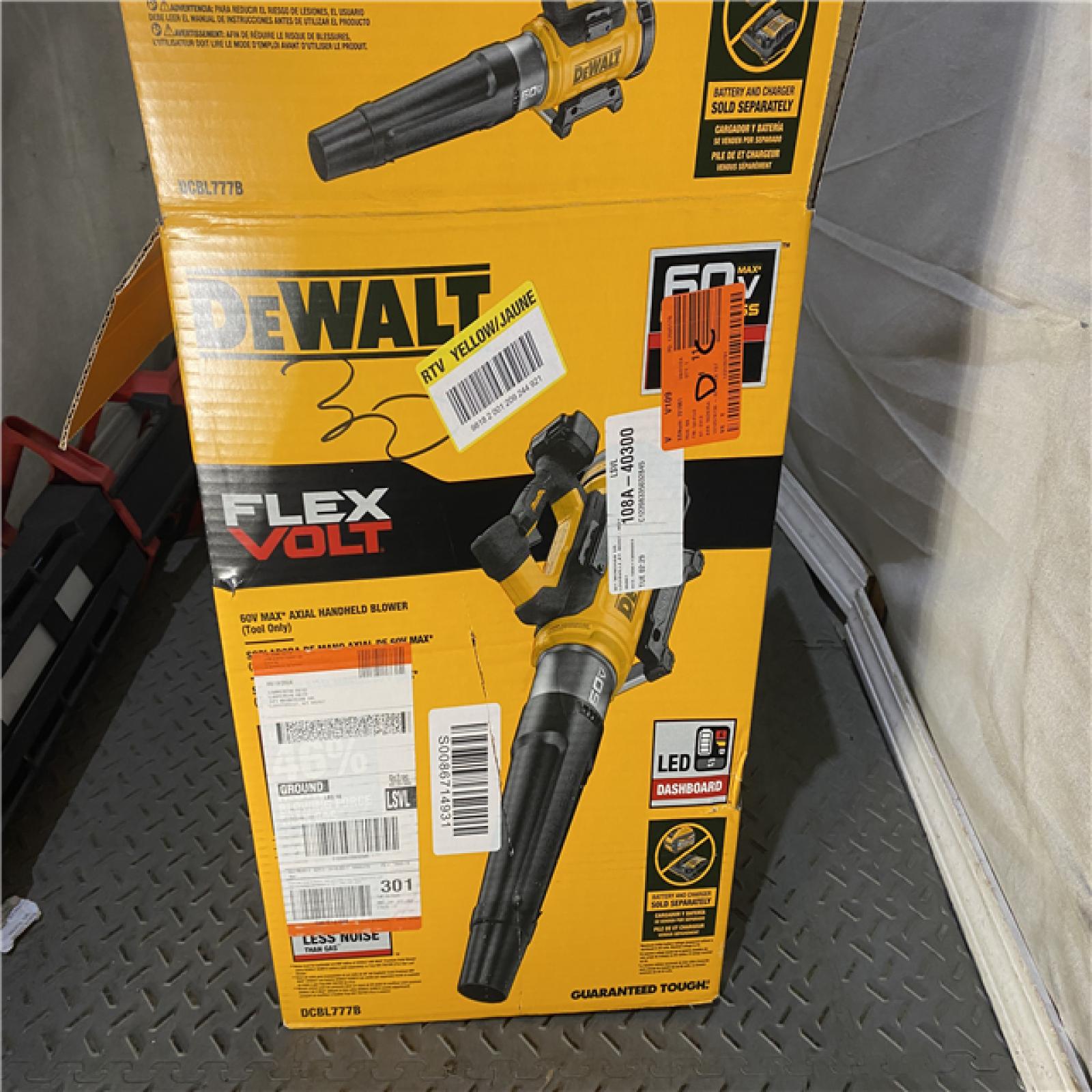 Houston location AS-IS DEWALT FLEXVOLT 60V MAX 160 MPH 760 CFM Brushless Cordless Battery Powered Blower (Tool-Only)