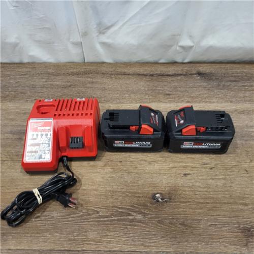 AS-IS Milwaukee M18 18-Volt Lithium-Ion High Output Starter Kit with Two 6.0 Ah Battery and Charger