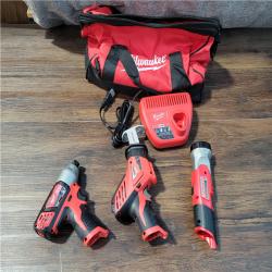 CALIFORNIA PARTIAL MILWAUKEE M12 TOOL COMBO KIT (CHARGER INCLUDED, BAG INCLUDED) (NO BATTERIES INCLUDED)