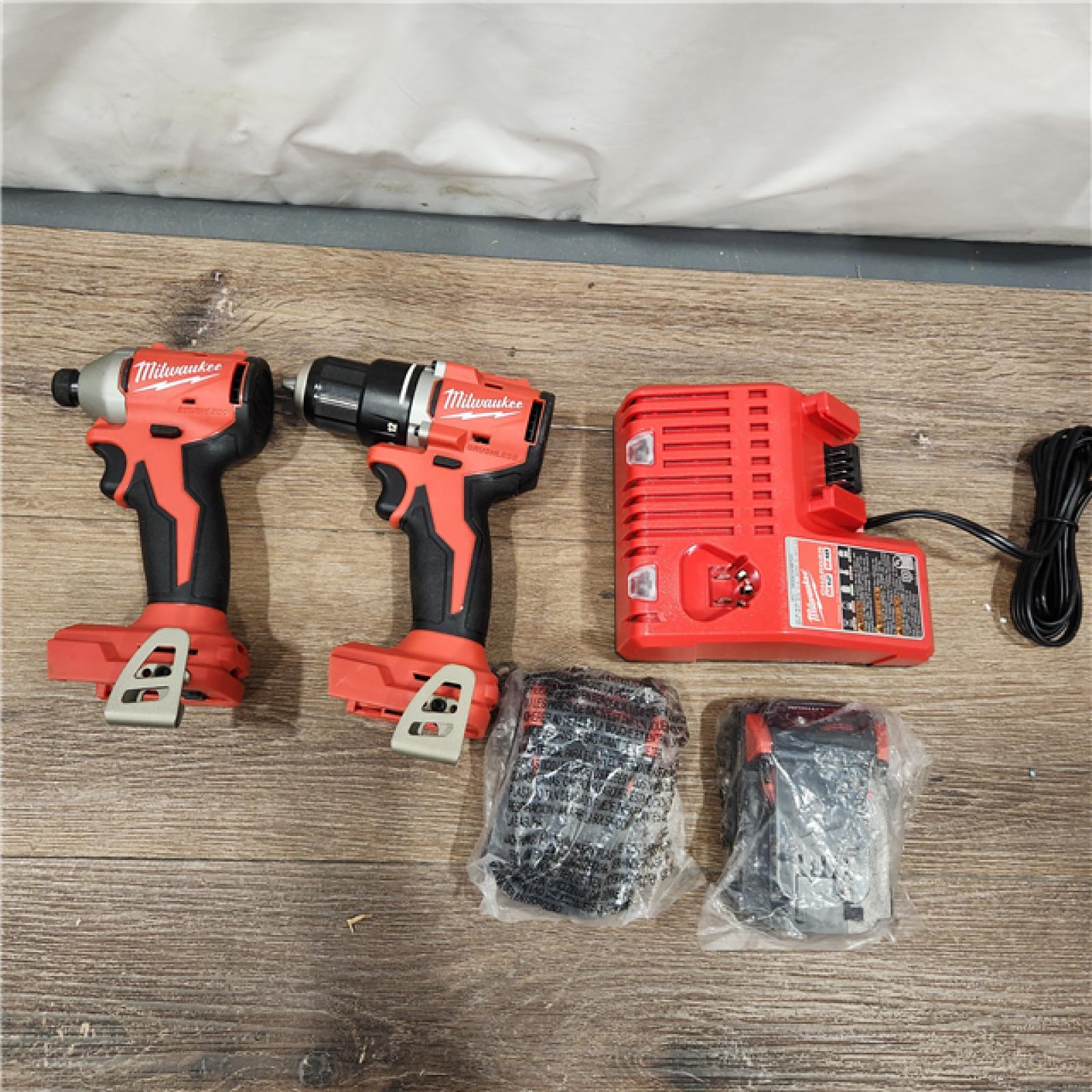 AS-IS Milwaukee M18 Compact Brushless 2-Tool Combo Kit