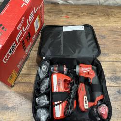 AS-IS Milwaukee M12 FUEL 12V Lithium-Ion Brushless Cordless 4-in-1 Installation 3/8 in. Drill Driver Kit with 4-Tool Heads