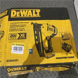 Houston location AS-IS DeWalt DCN660D1 20V 16 Gauge Cordless Angled Finish Nailer  ONLY TOOL