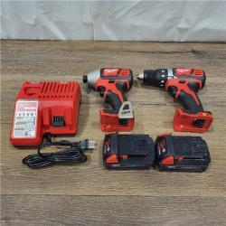 AS-IS Milwaukee M18 18V Cordless Brushed 2 Tool Drill/Driver and Impact Driver Kit