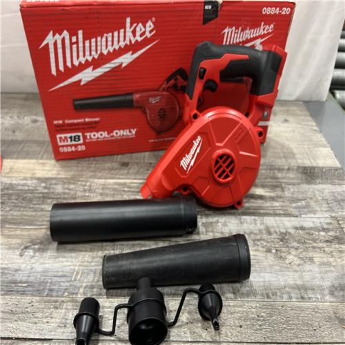 AS-IS Milwaukee M18 18-Volt Lithium-Ion Cordless Compact Blower (Tool-Only)