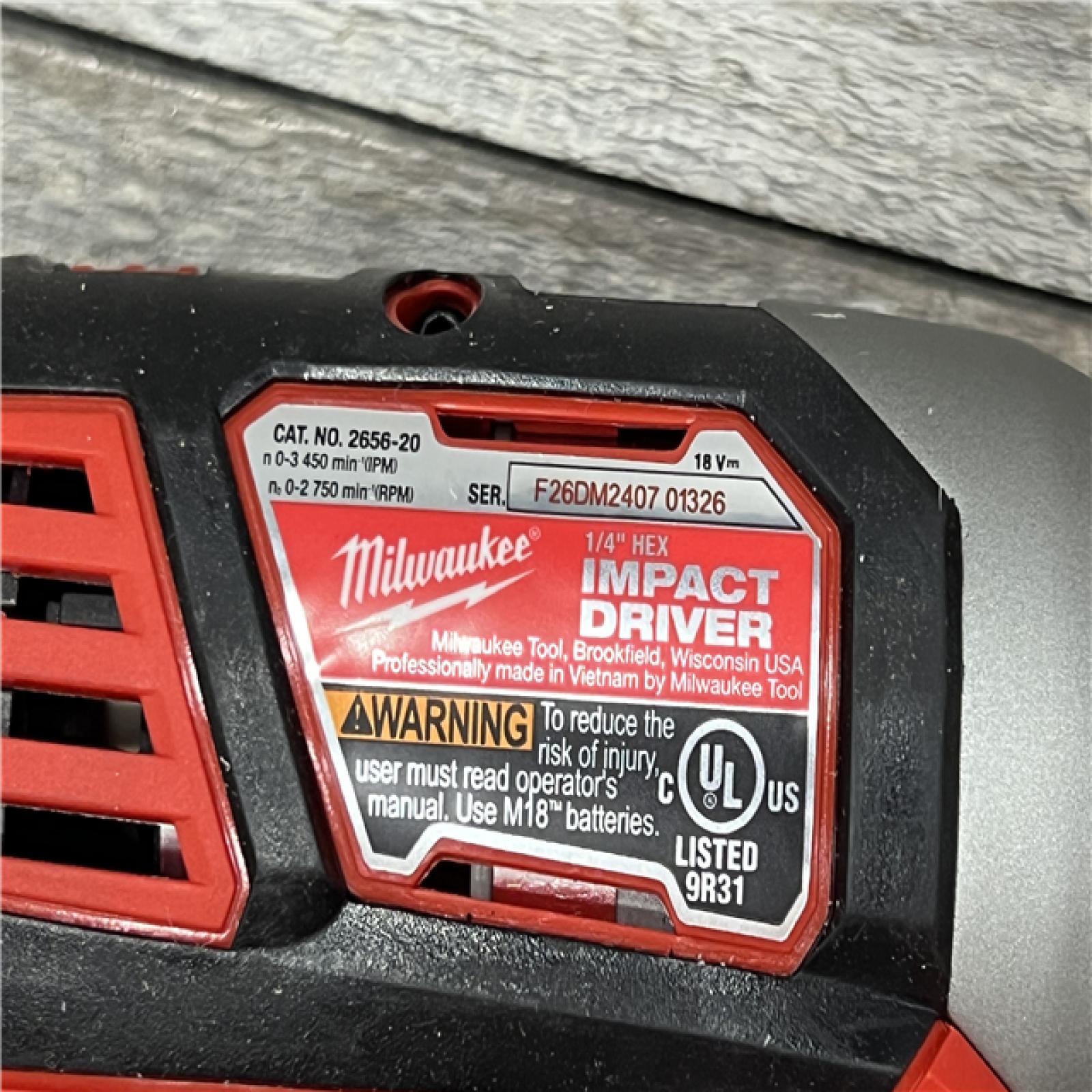 AS-IS Milwaukee M18 18-Volt Lithium-Ion Cordless Combo Tool Kit (5-Tool) with (1) 3.0Ah and (1) 1.5Ah Battery, (1) Charger, (1) Tool Bag