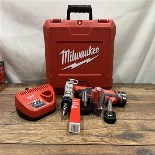 AS-IS MILWAUKEE M12 12-Volt Lithium-Ion Cordless PEX Expansion Tool Kit with (2) 1.5 Ah Batteries, (3) Expansion Heads and Hard Case