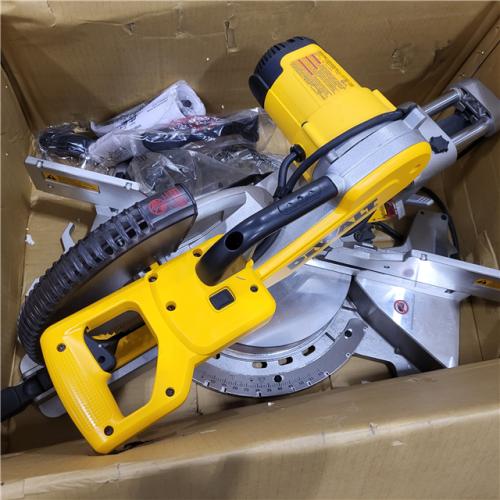 AS-IS 15 Amp Corded 12 in. Double Bevel Sliding Compound Miter Saw with XPS Technology, Blade Wrench and Material Clamp