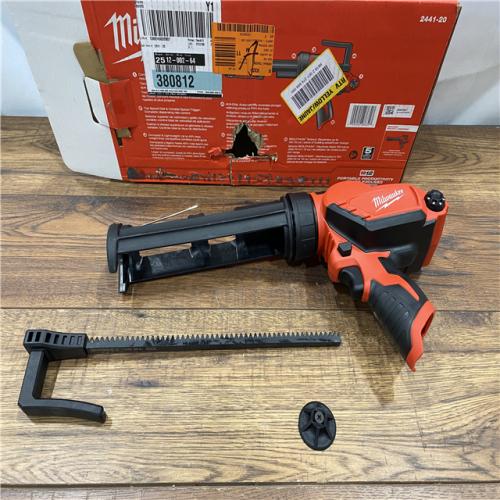 AS IS Milwaukee 2441-20 M12 12V Cordless 10oz Caulk and  (Tool Only)