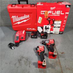 HOUSTON LOCATION - AS-IS (APPEARS LIKE NEW) Milwaukee M18 FUEL 18V Lithium-Ion Brushless Cordless Hammer Drill and Impact Driver Combo Kit (2-Tool) with 2 Batteries