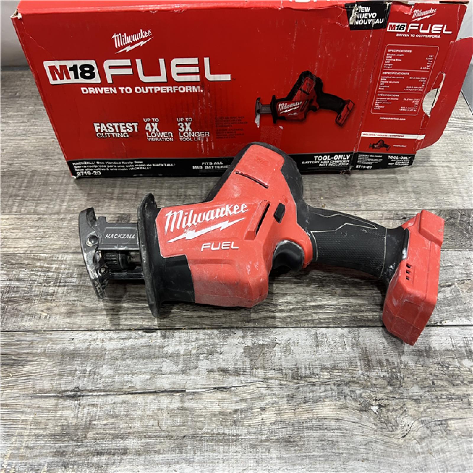 AS-IS MILWAUKEE M18 FUEL 18V Lithium-Ion Brushless Cordless HACKZALL Reciprocating Saw (Tool-Only)